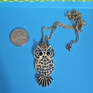 Gold Owl Pendant Necklace